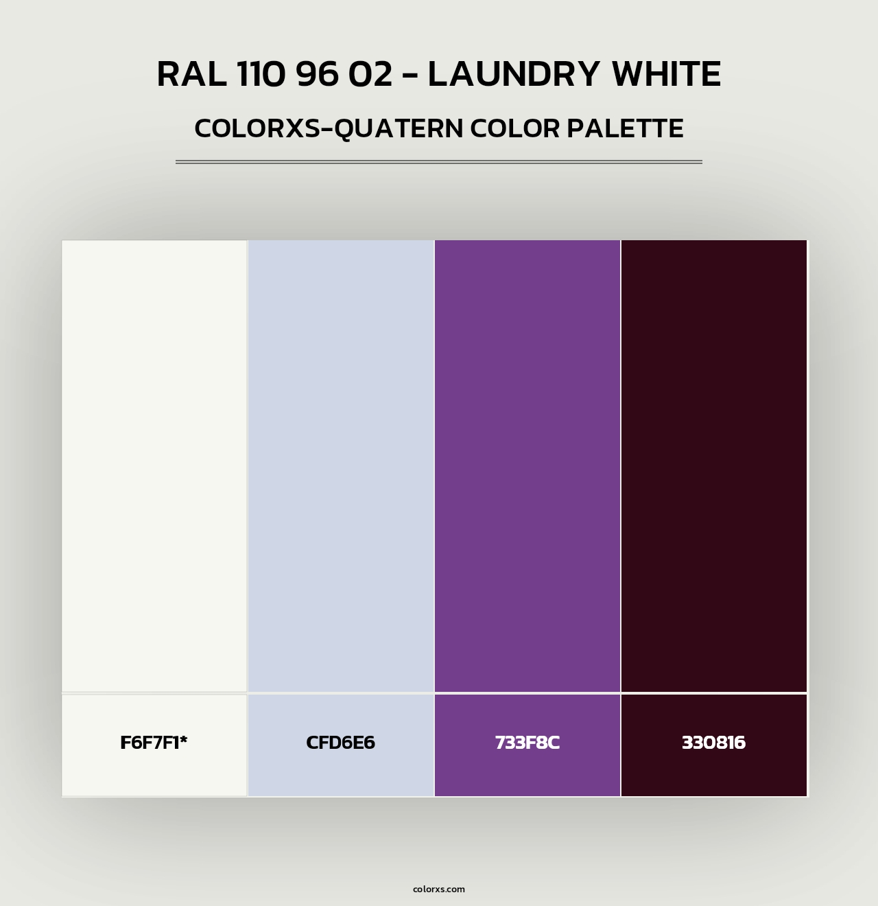 RAL 110 96 02 - Laundry White - Colorxs Quad Palette