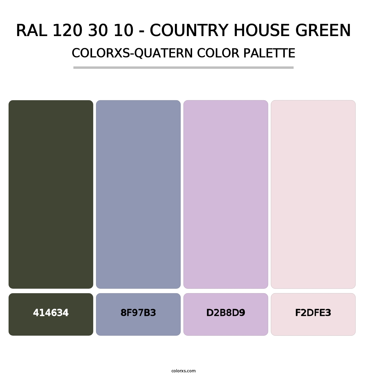 RAL 120 30 10 - Country House Green - Colorxs Quatern Palette