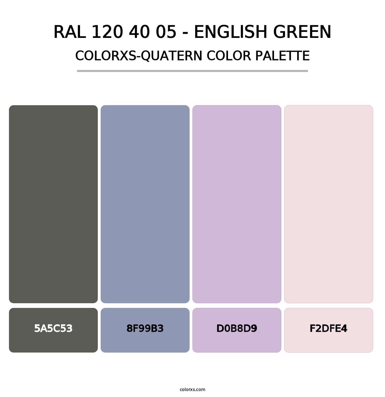 RAL 120 40 05 - English Green - Colorxs Quatern Palette