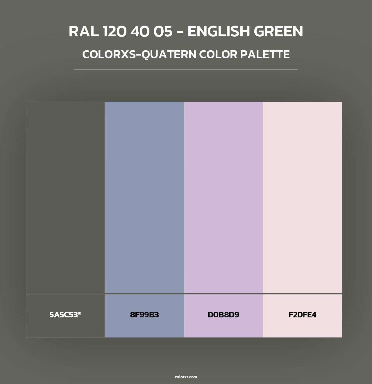 RAL 120 40 05 - English Green - Colorxs Quad Palette