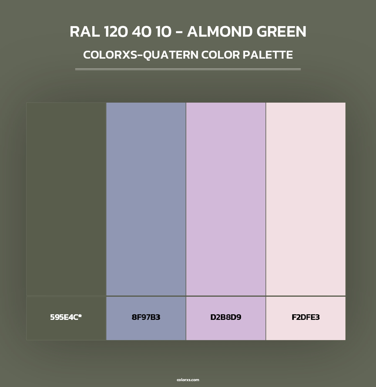 RAL 120 40 10 - Almond Green - Colorxs Quad Palette