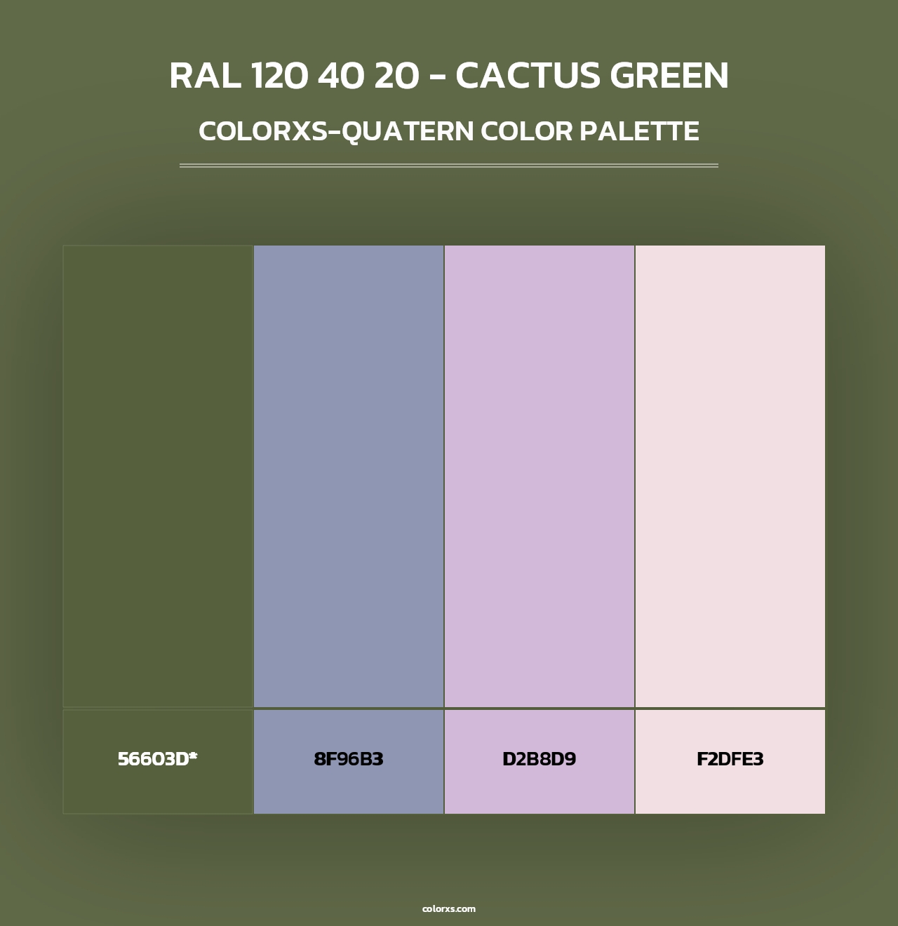 RAL 120 40 20 - Cactus Green - Colorxs Quad Palette