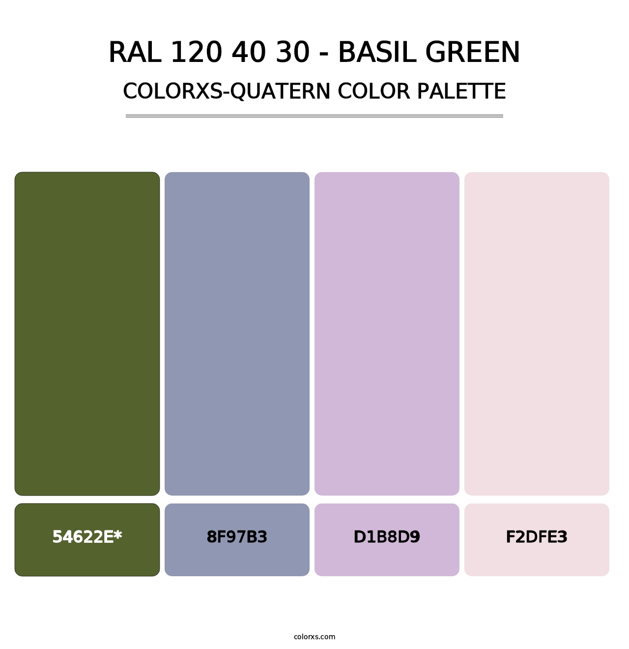 RAL 120 40 30 - Basil Green - Colorxs Quatern Palette