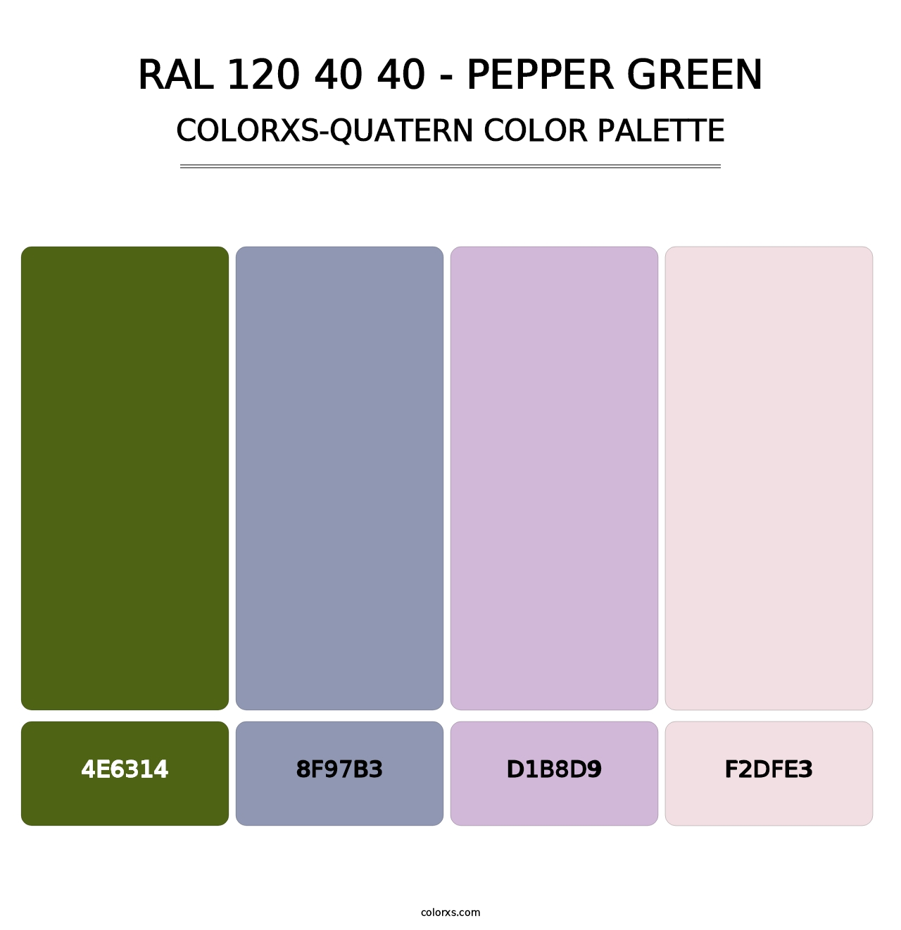 RAL 120 40 40 - Pepper Green - Colorxs Quatern Palette