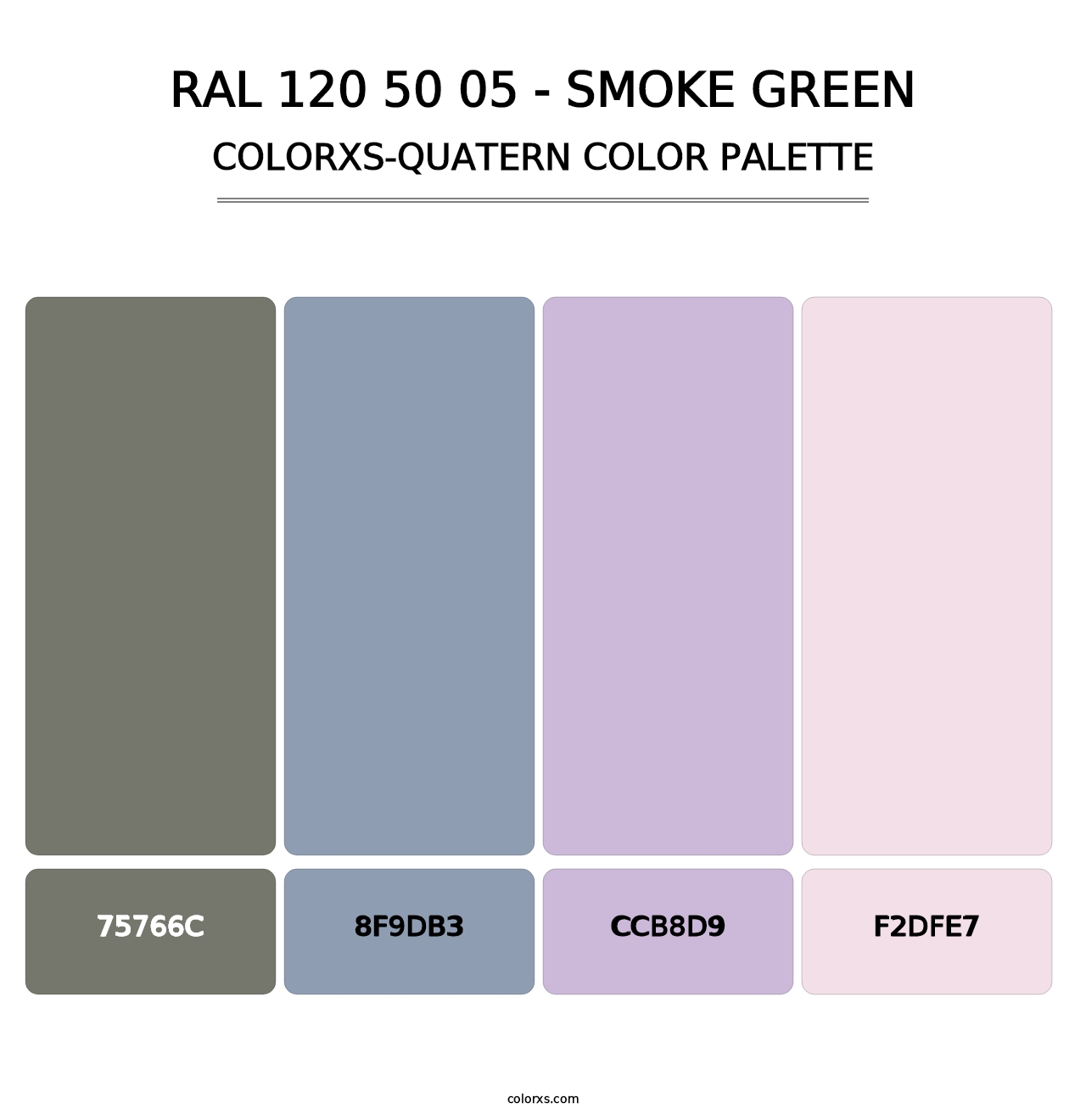 RAL 120 50 05 - Smoke Green - Colorxs Quatern Palette