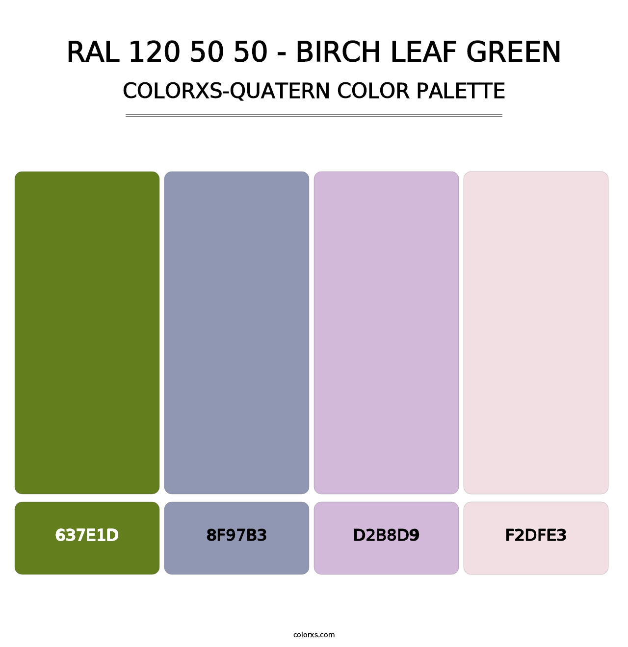RAL 120 50 50 - Birch Leaf Green - Colorxs Quatern Palette