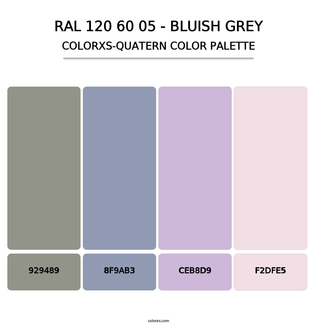 RAL 120 60 05 - Bluish Grey - Colorxs Quatern Palette