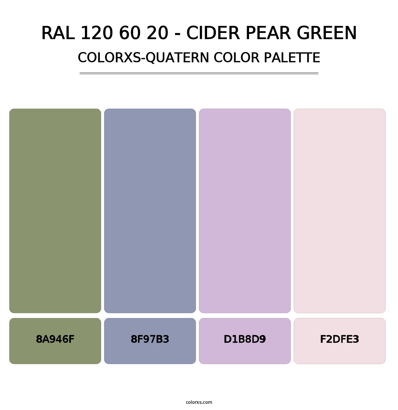 RAL 120 60 20 - Cider Pear Green - Colorxs Quatern Palette