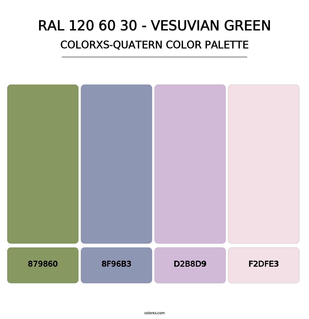 RAL 120 60 30 - Vesuvian Green - Colorxs Quatern Palette