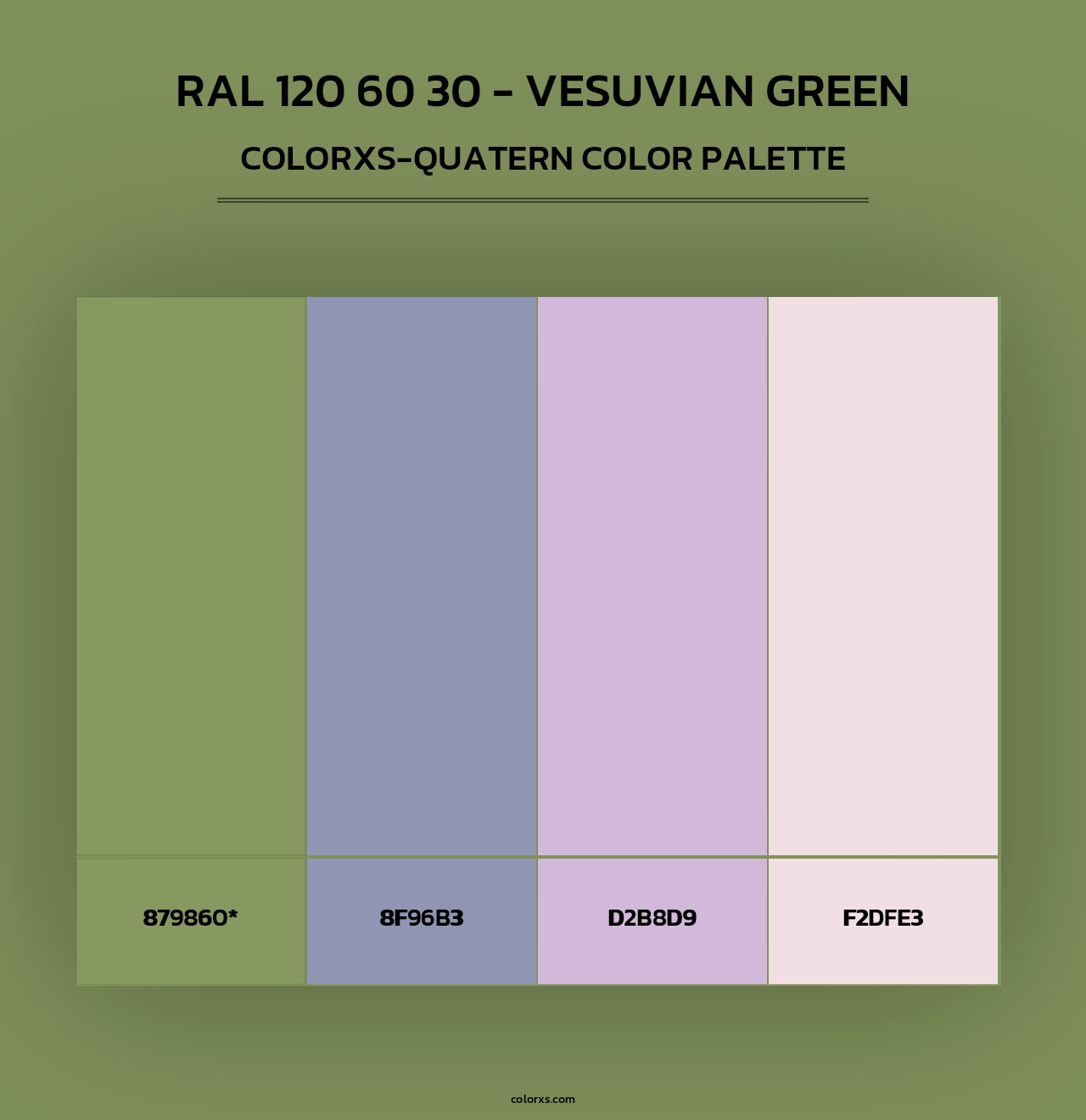 RAL 120 60 30 - Vesuvian Green - Colorxs Quad Palette
