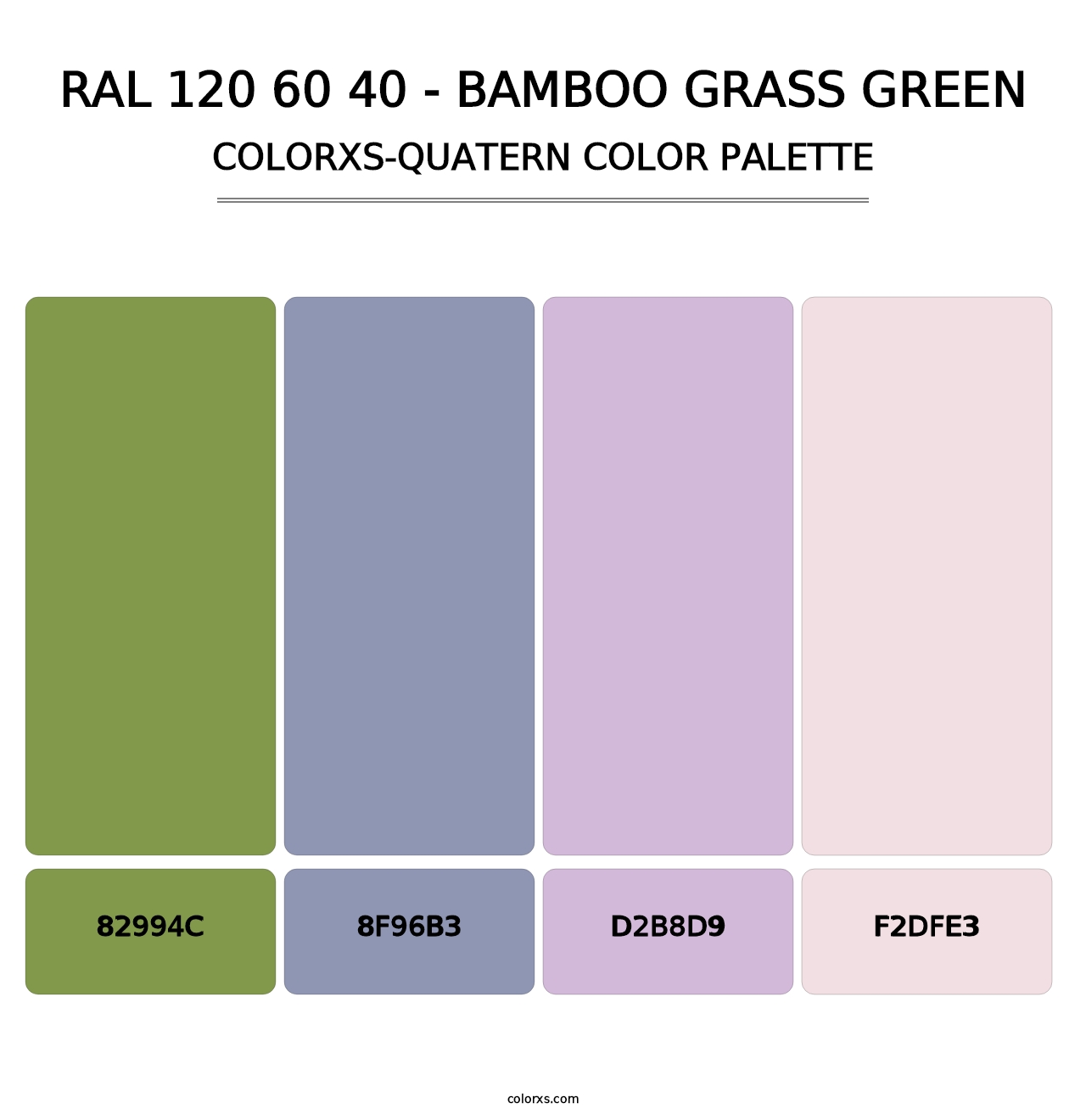 RAL 120 60 40 - Bamboo Grass Green - Colorxs Quatern Palette