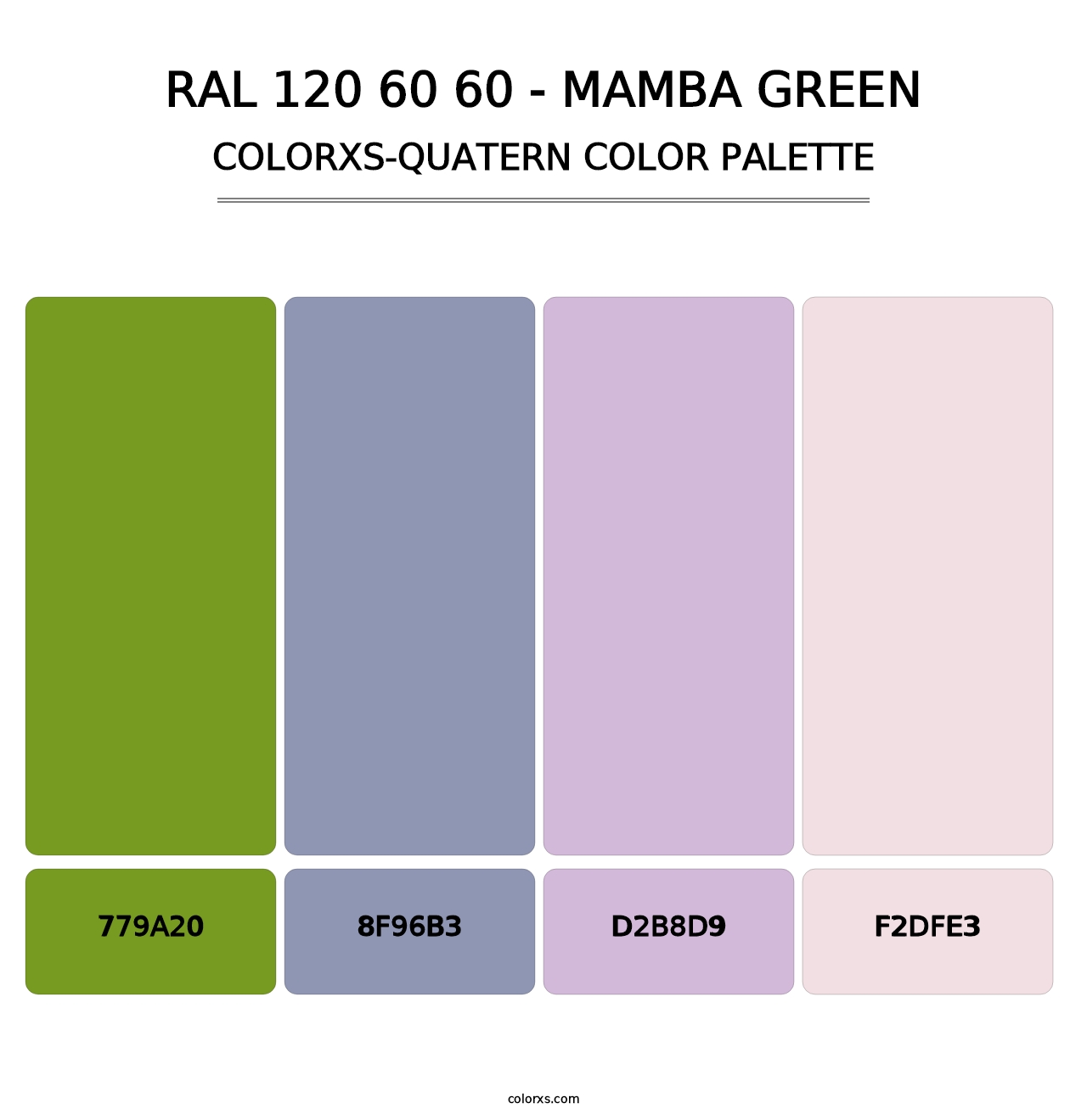 RAL 120 60 60 - Mamba Green - Colorxs Quatern Palette