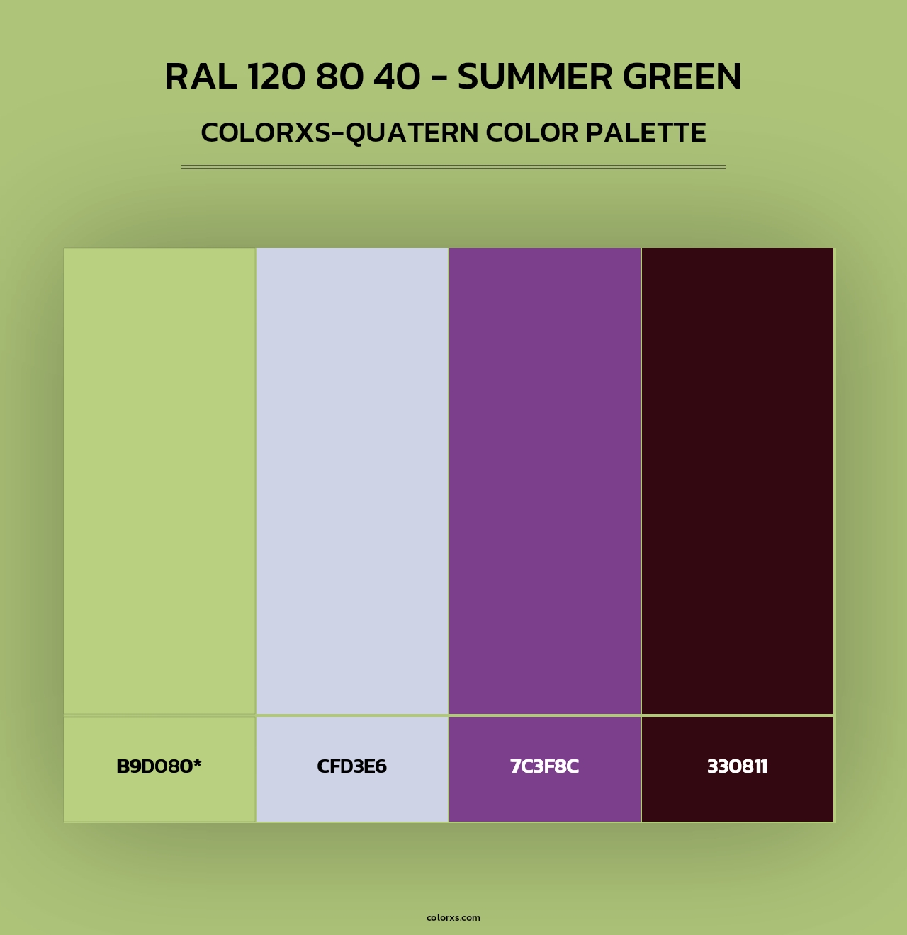 RAL 120 80 40 - Summer Green - Colorxs Quad Palette