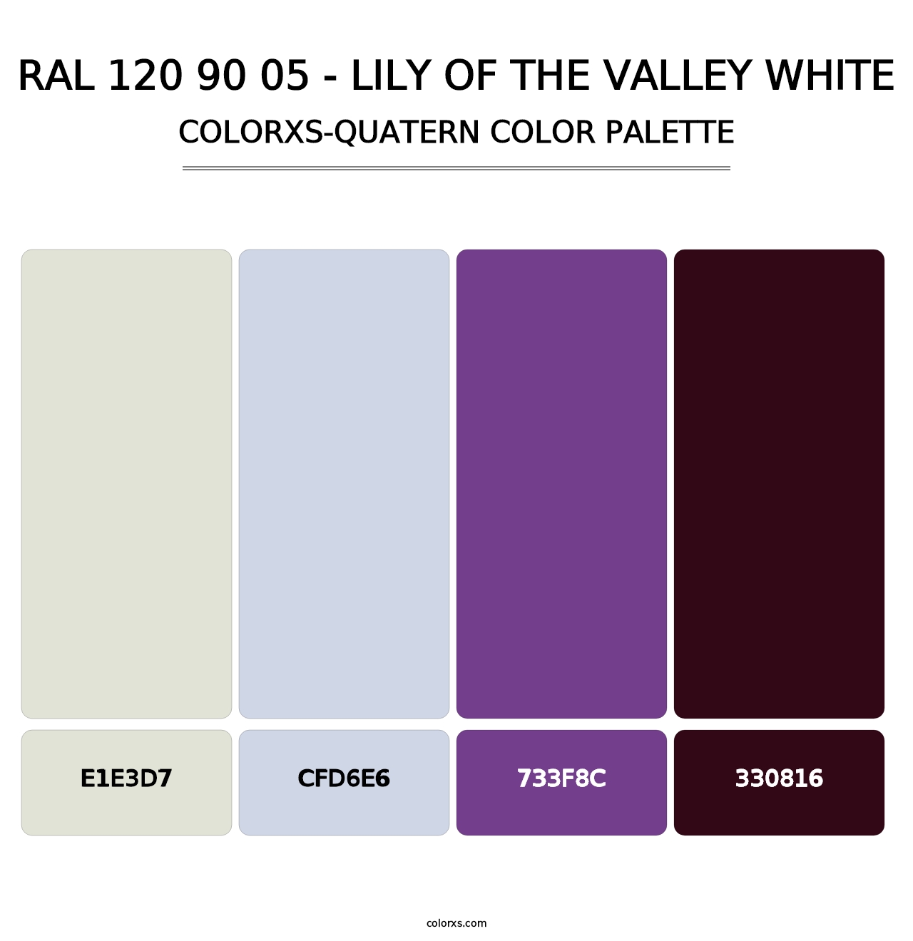 RAL 120 90 05 - Lily of the Valley White - Colorxs Quatern Palette