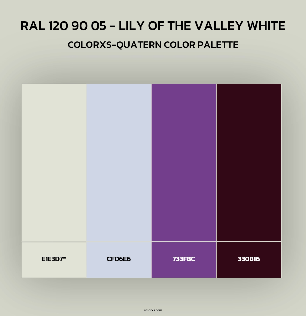 RAL 120 90 05 - Lily of the Valley White - Colorxs Quad Palette