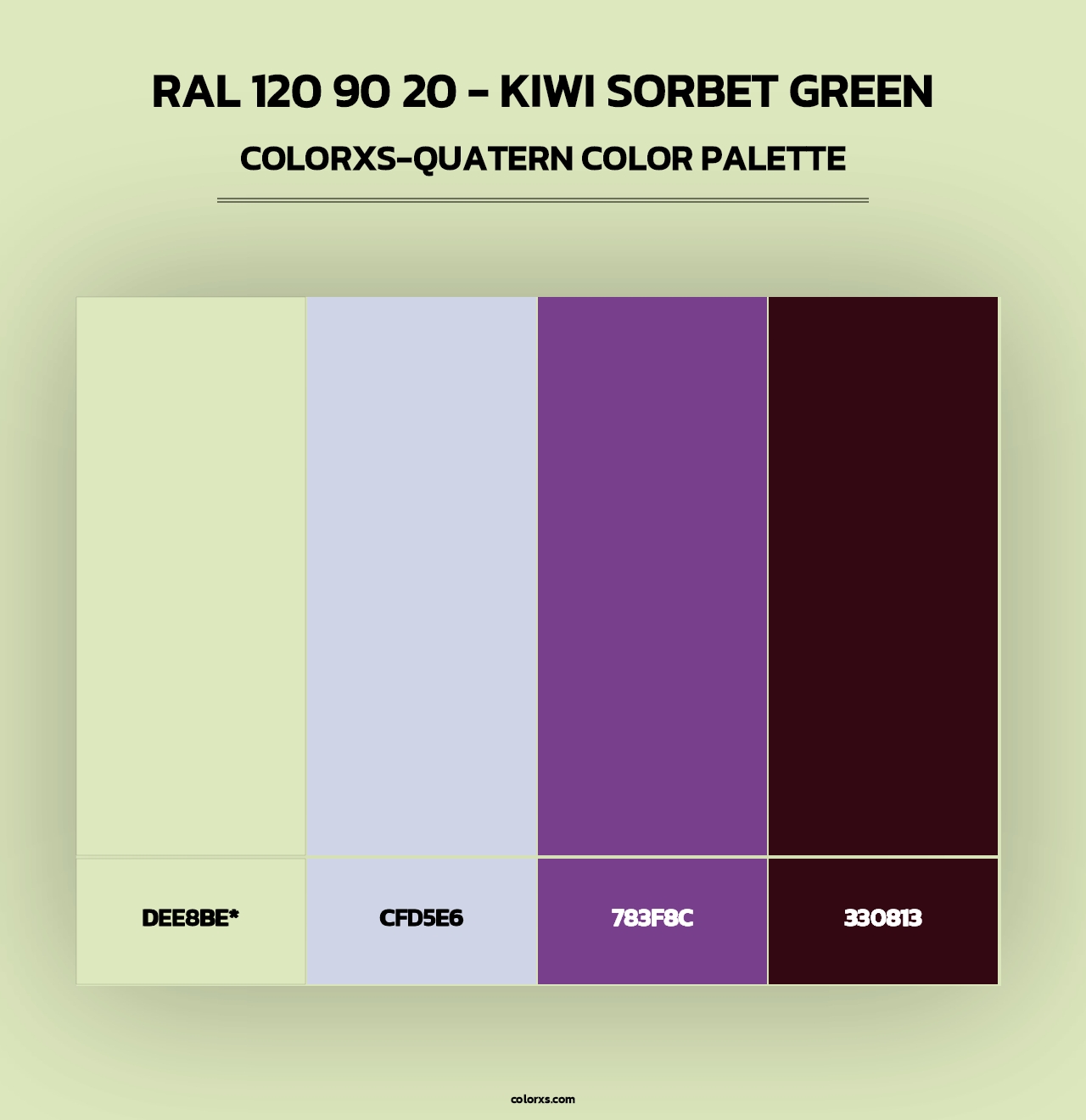 RAL 120 90 20 - Kiwi Sorbet Green - Colorxs Quad Palette