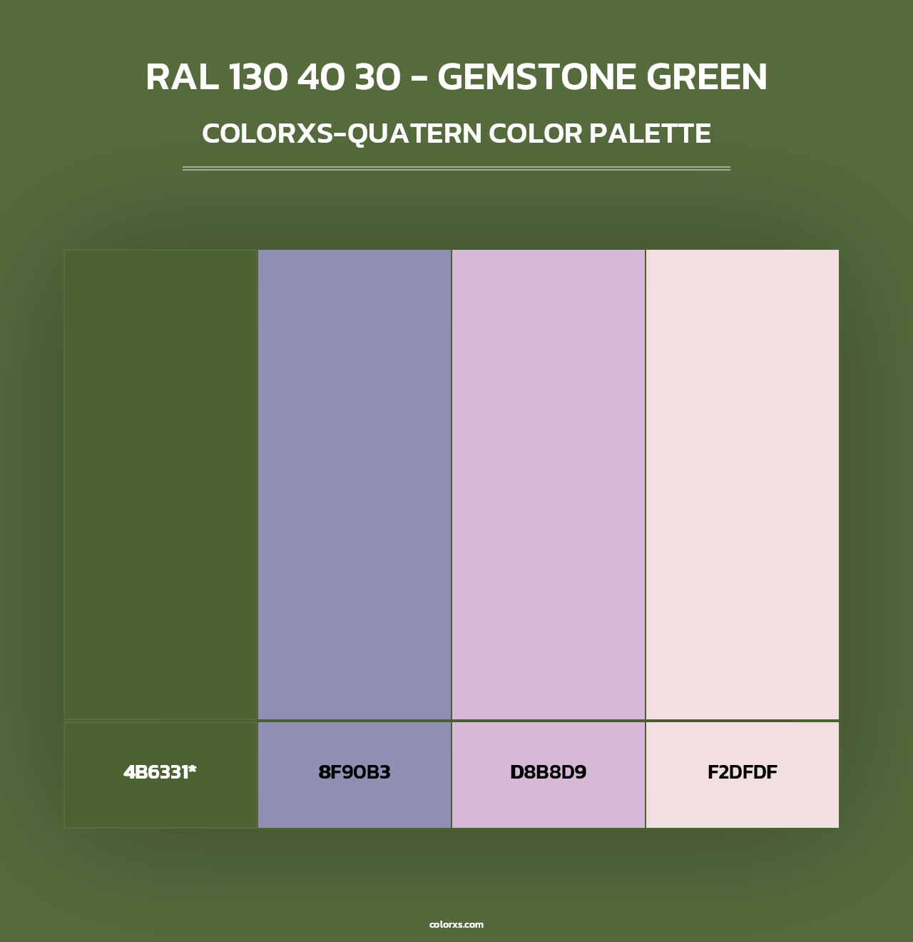 RAL 130 40 30 - Gemstone Green - Colorxs Quad Palette
