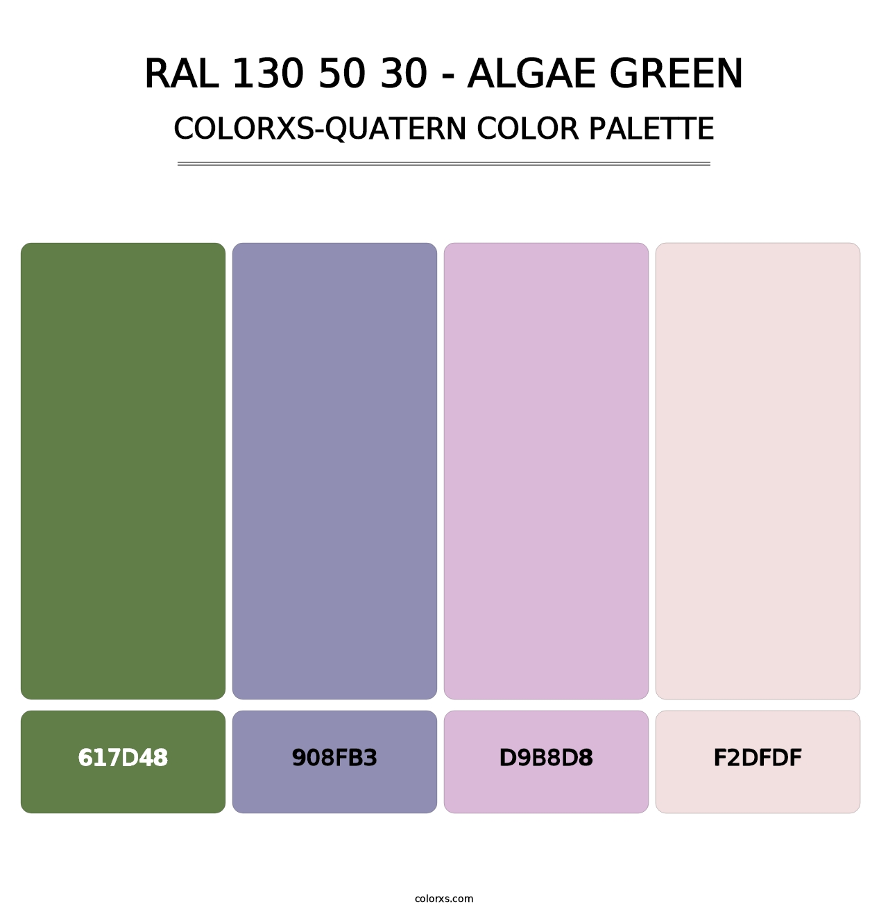 RAL 130 50 30 - Algae Green - Colorxs Quatern Palette