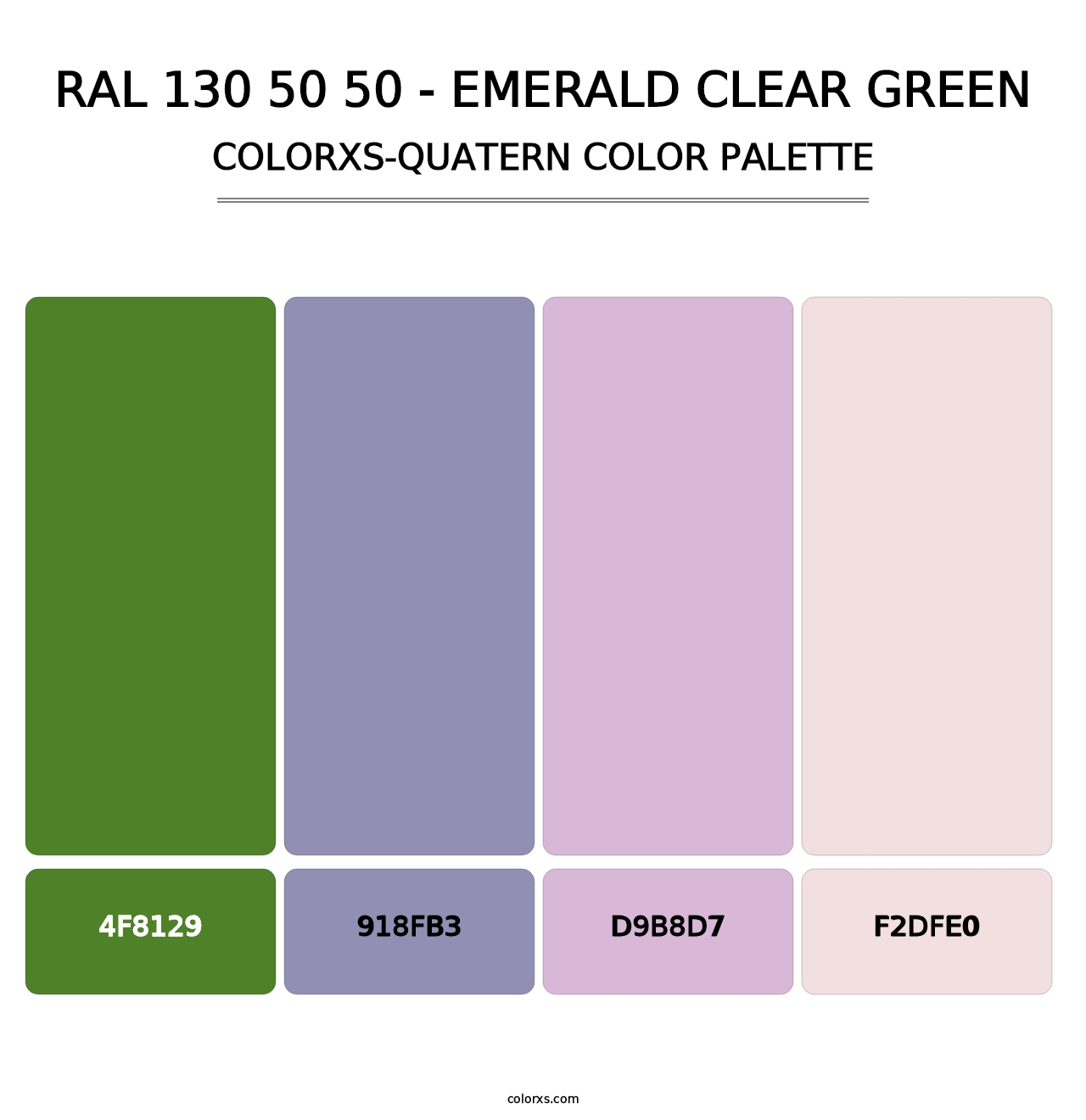 RAL 130 50 50 - Emerald Clear Green - Colorxs Quatern Palette