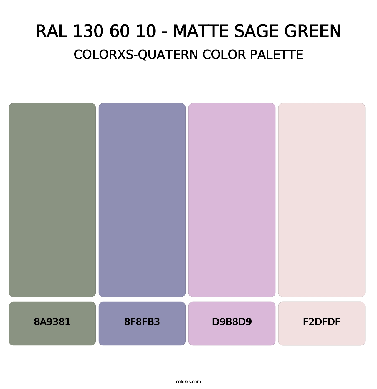 RAL 130 60 10 - Matte Sage Green - Colorxs Quatern Palette