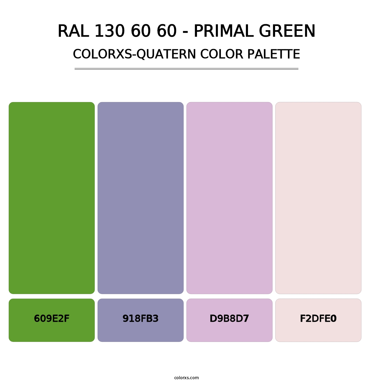 RAL 130 60 60 - Primal Green - Colorxs Quatern Palette