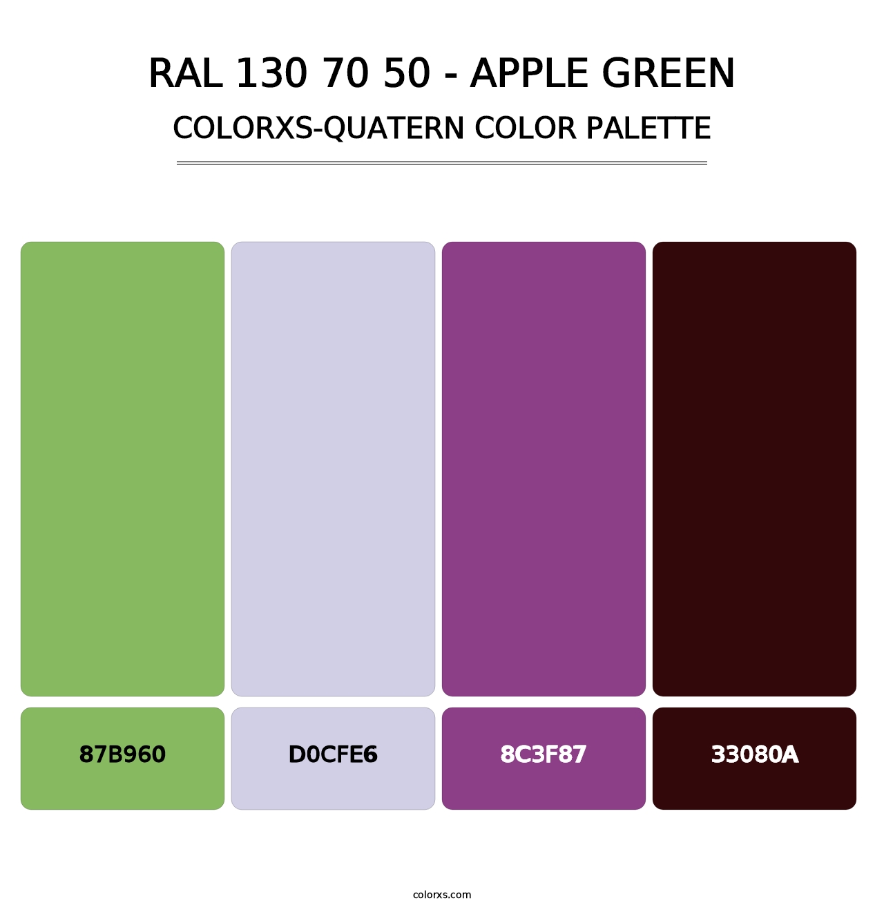 RAL 130 70 50 - Apple Green - Colorxs Quatern Palette