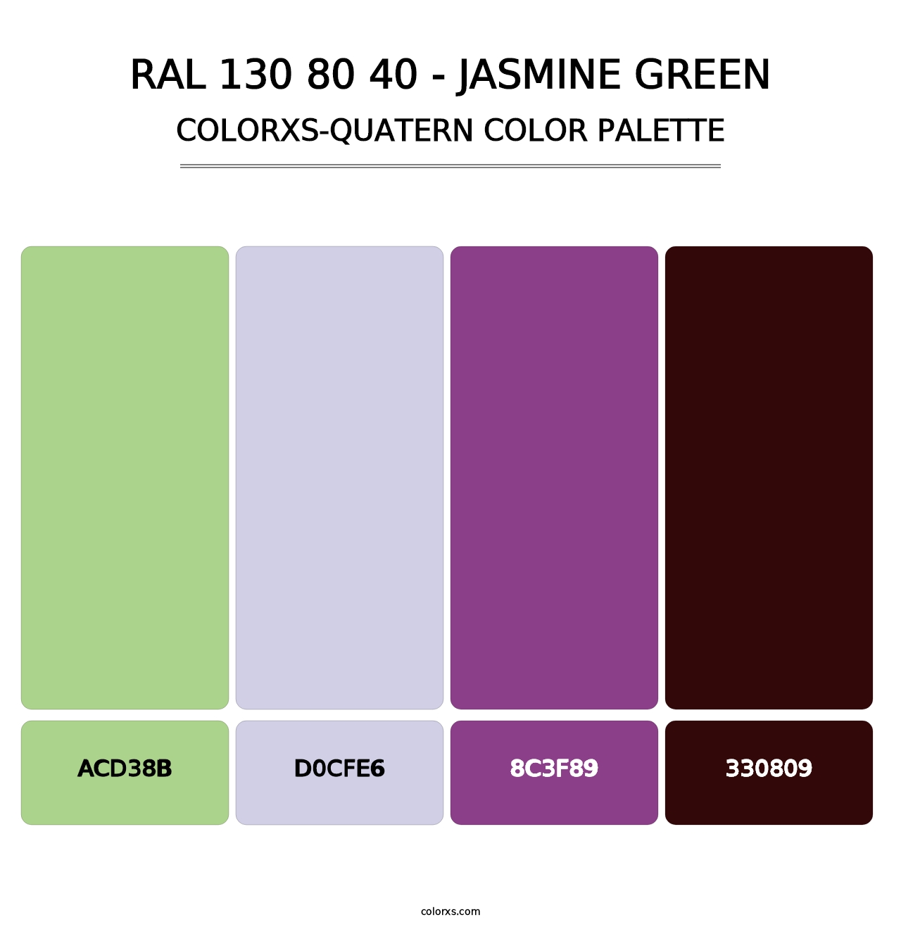 RAL 130 80 40 - Jasmine Green - Colorxs Quatern Palette