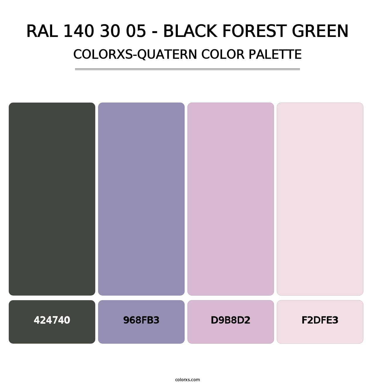 RAL 140 30 05 - Black Forest Green - Colorxs Quatern Palette