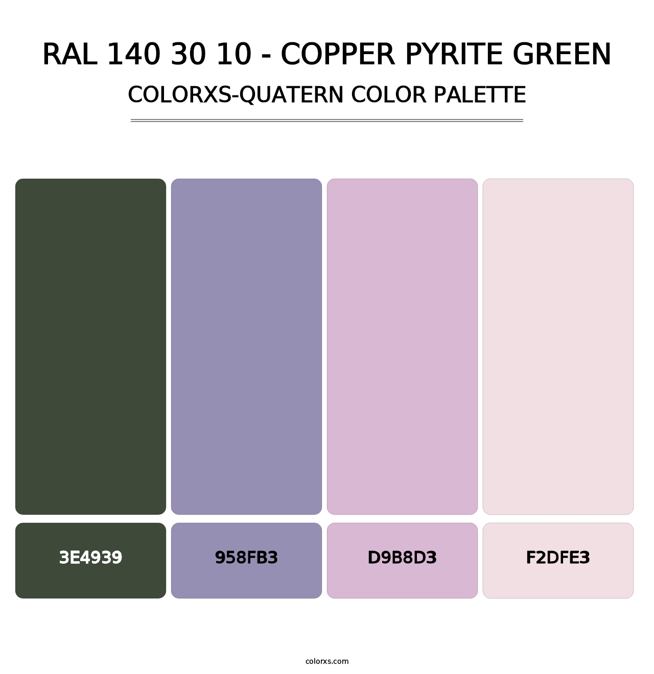 RAL 140 30 10 - Copper Pyrite Green - Colorxs Quatern Palette