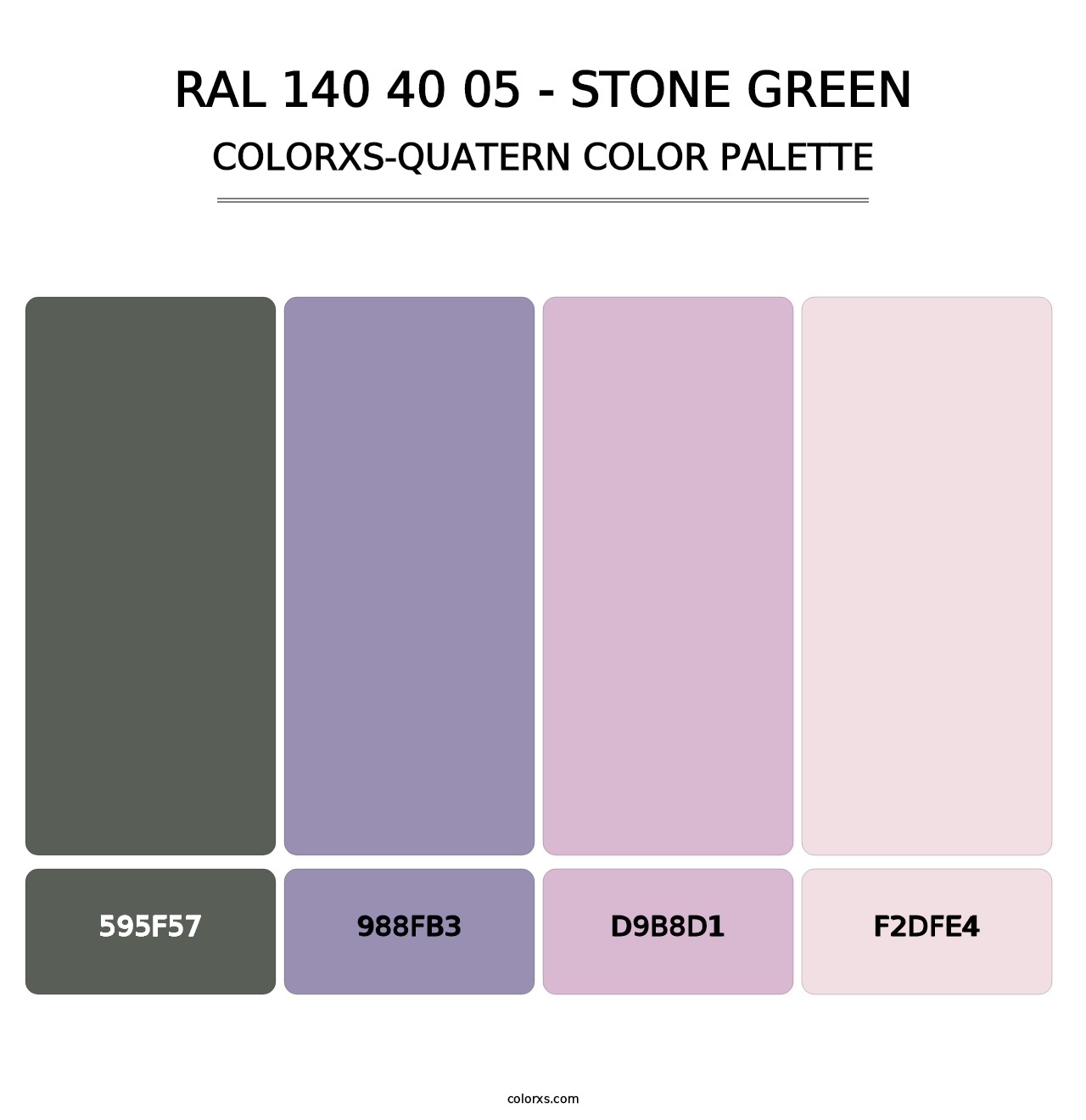 RAL 140 40 05 - Stone Green - Colorxs Quatern Palette