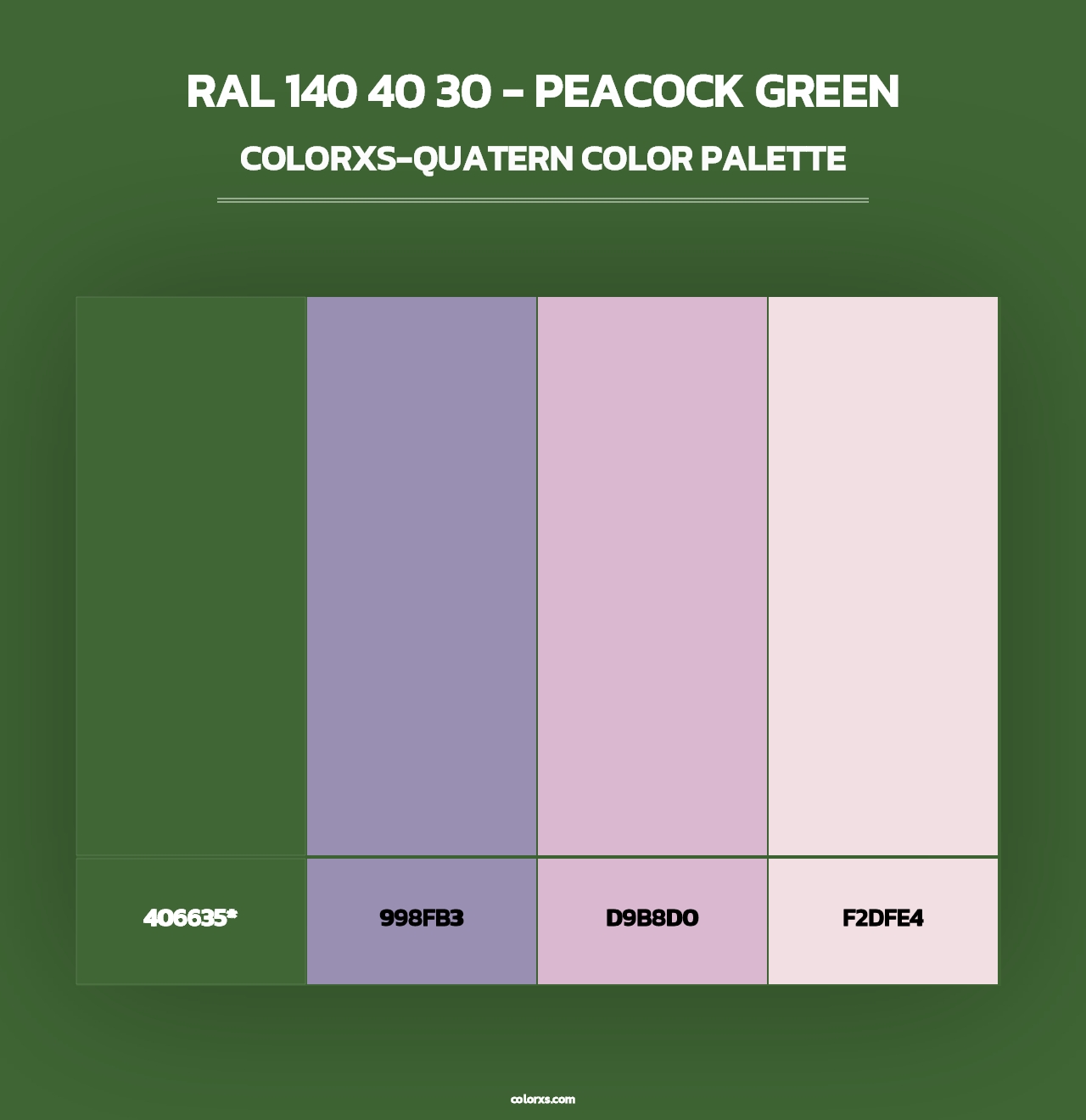 RAL 140 40 30 - Peacock Green - Colorxs Quad Palette