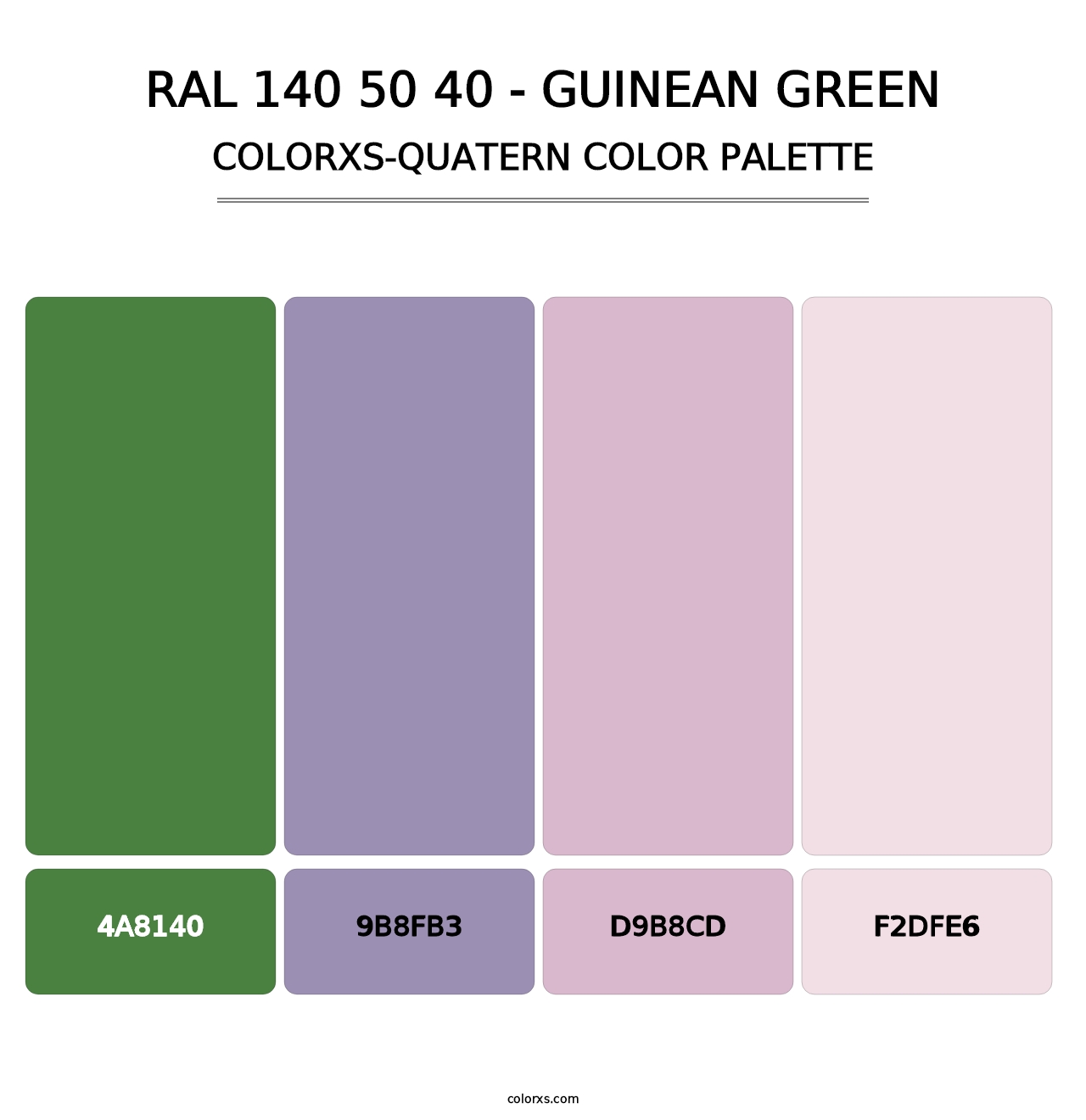 RAL 140 50 40 - Guinean Green - Colorxs Quatern Palette