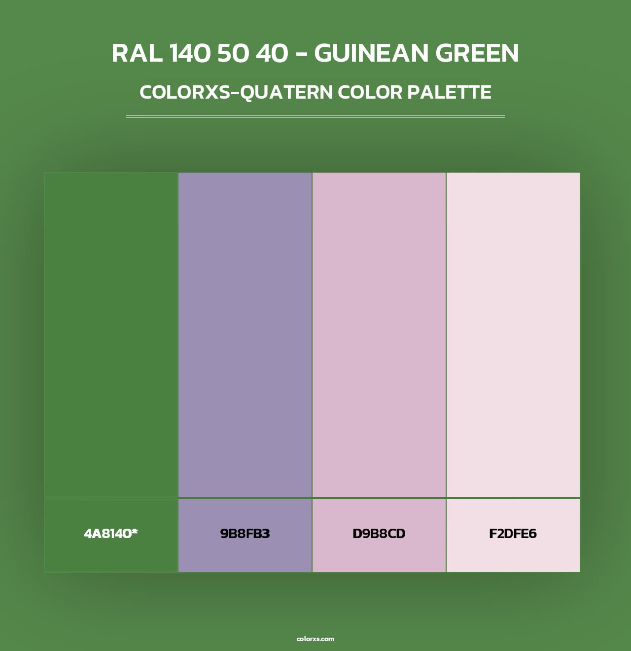 RAL 140 50 40 - Guinean Green - Colorxs Quad Palette