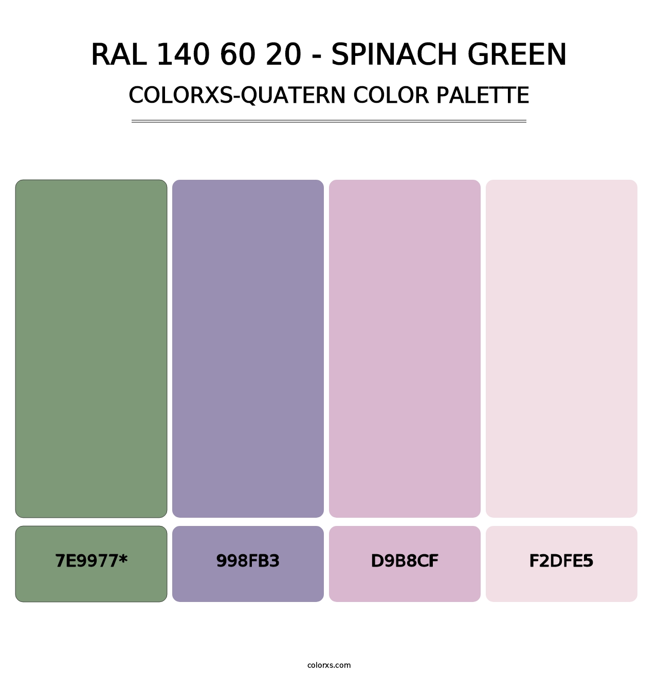 RAL 140 60 20 - Spinach Green - Colorxs Quatern Palette