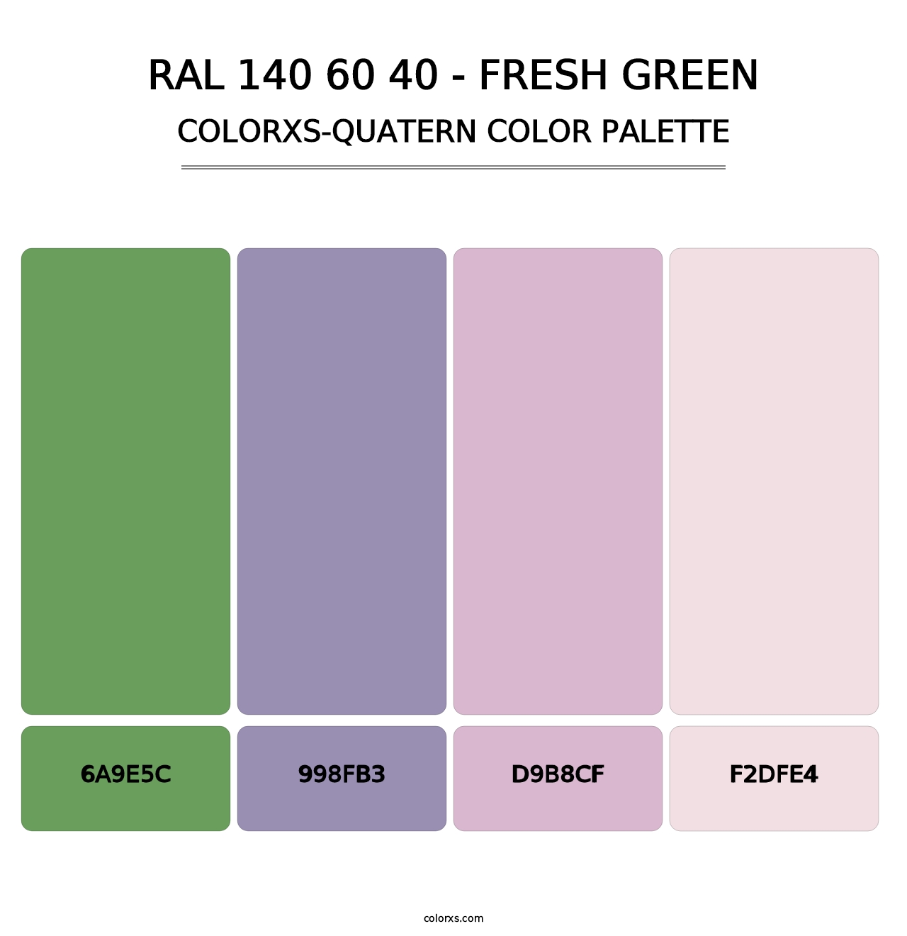 RAL 140 60 40 - Fresh Green - Colorxs Quatern Palette