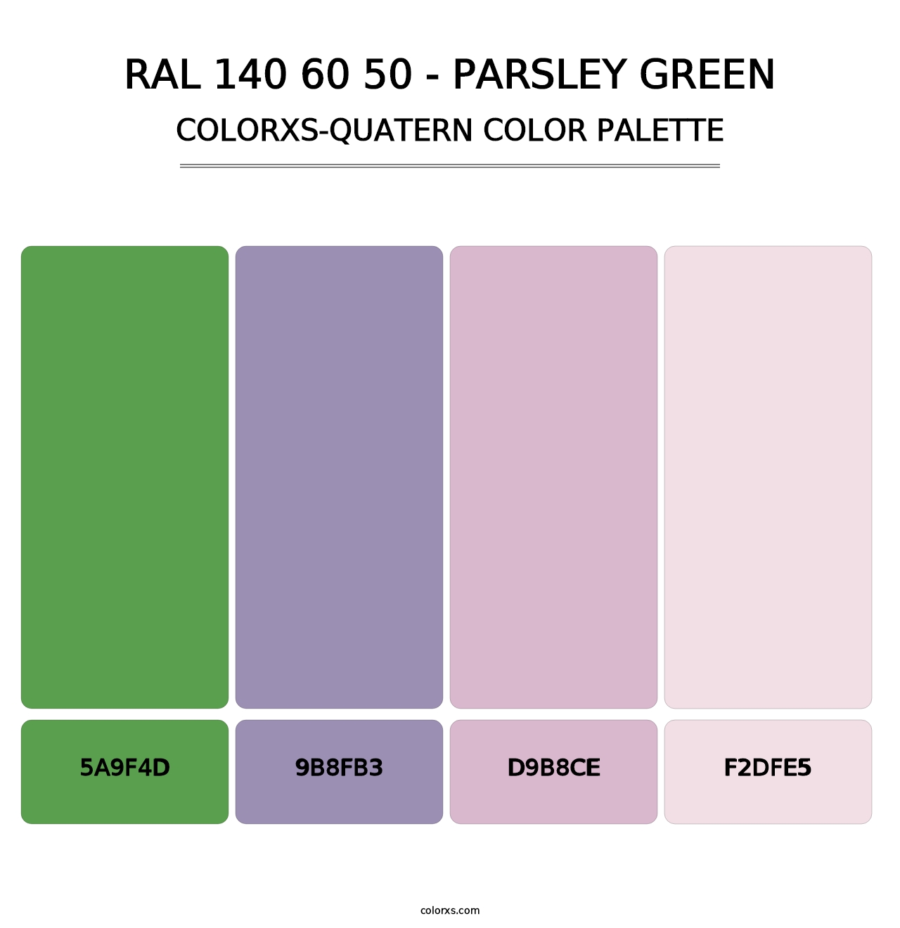 RAL 140 60 50 - Parsley Green - Colorxs Quatern Palette