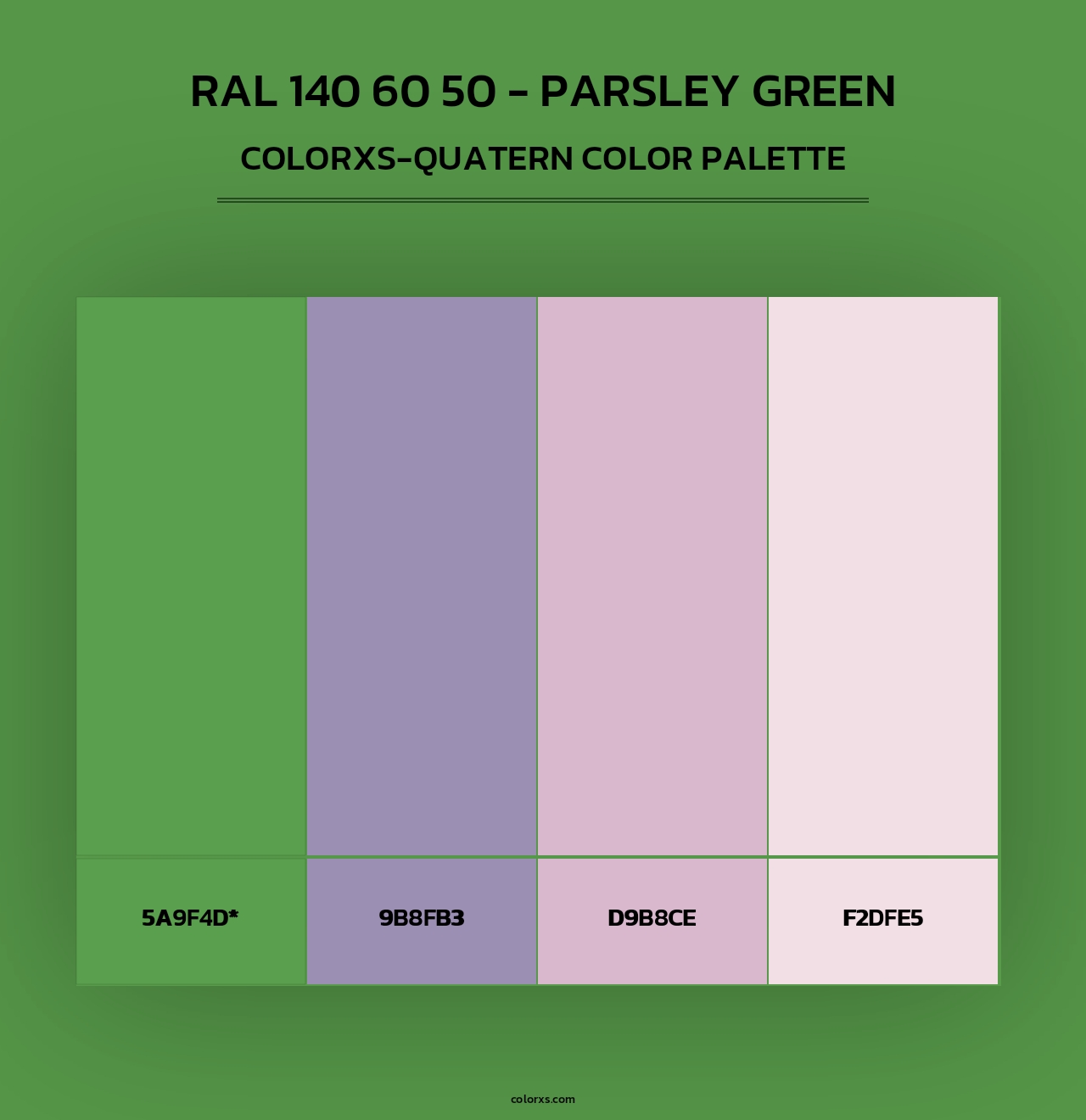 RAL 140 60 50 - Parsley Green - Colorxs Quad Palette