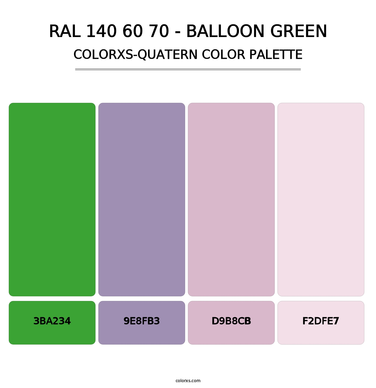 RAL 140 60 70 - Balloon Green - Colorxs Quatern Palette