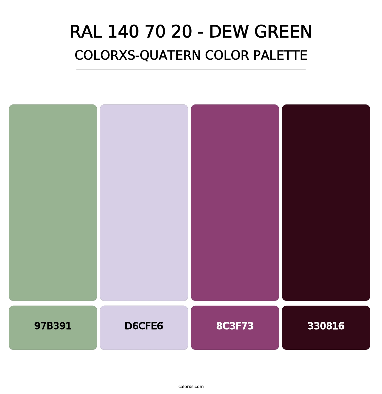 RAL 140 70 20 - Dew Green - Colorxs Quatern Palette