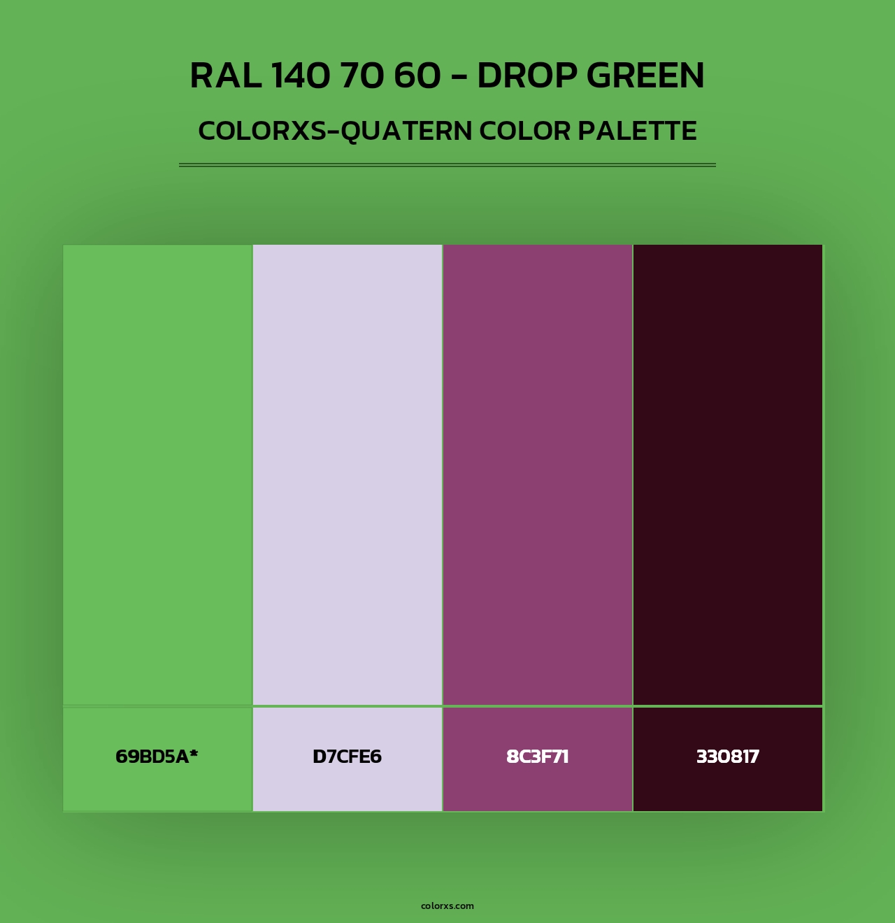 RAL 140 70 60 - Drop Green - Colorxs Quad Palette