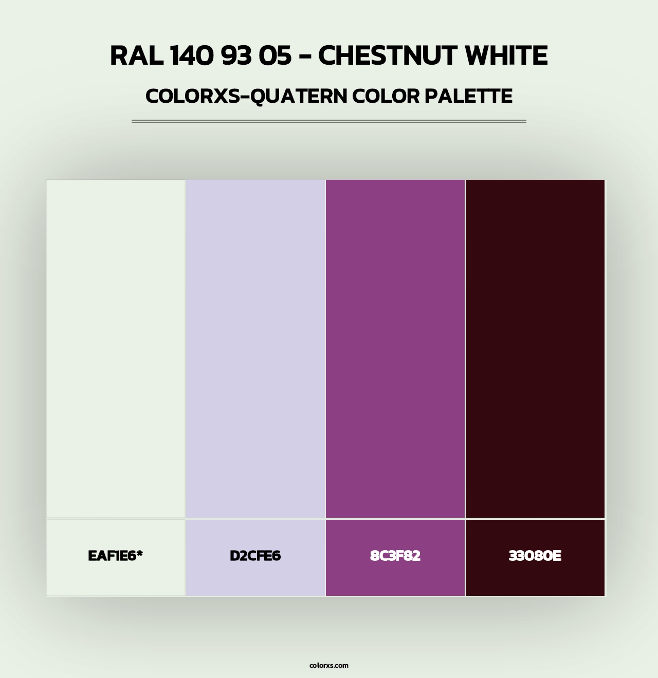 RAL 140 93 05 - Chestnut White - Colorxs Quad Palette