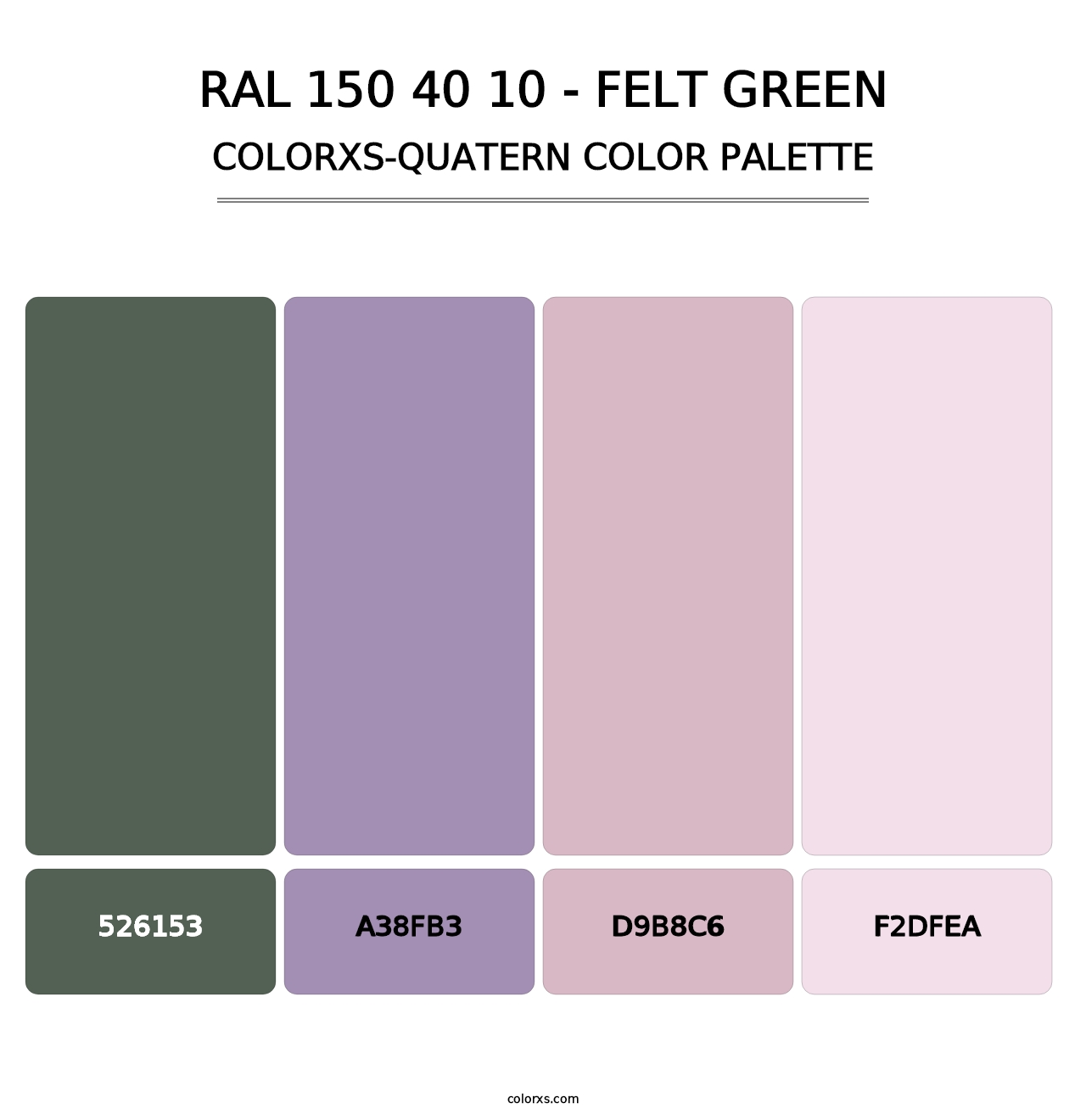 RAL 150 40 10 - Felt Green - Colorxs Quatern Palette