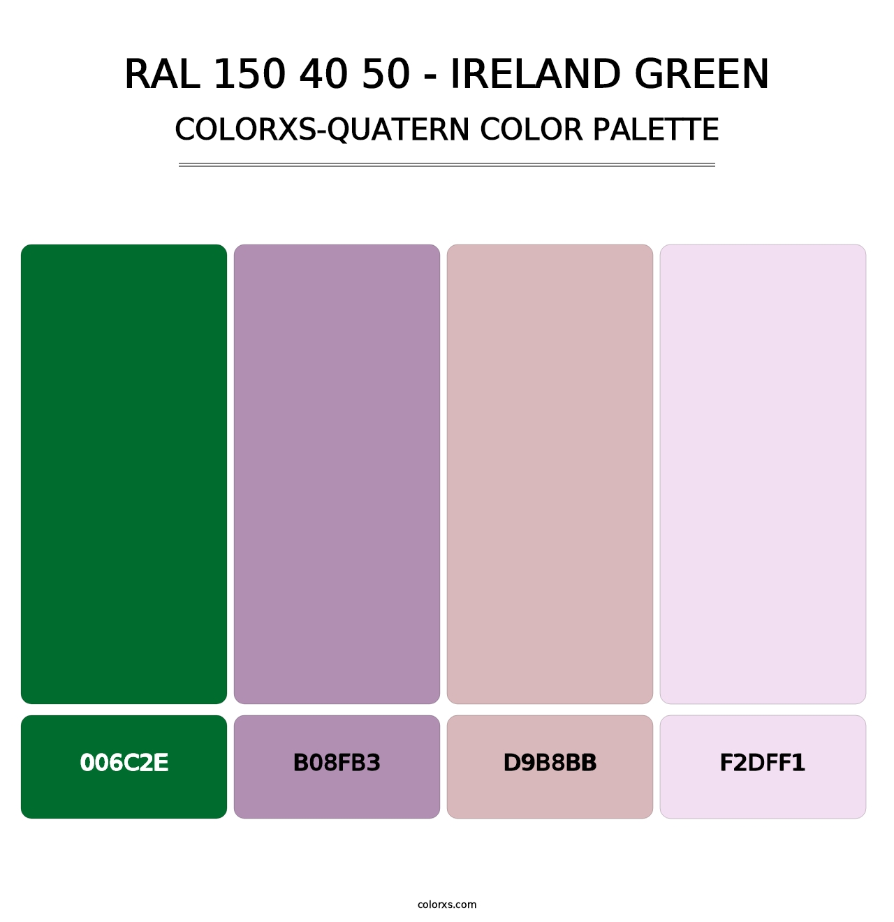 RAL 150 40 50 - Ireland Green - Colorxs Quatern Palette