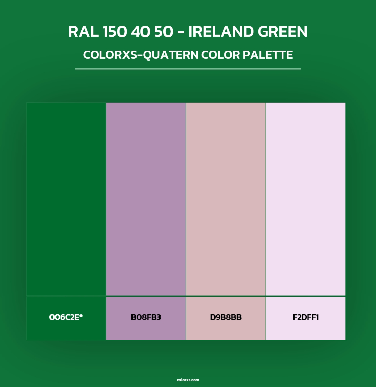 RAL 150 40 50 - Ireland Green - Colorxs Quad Palette