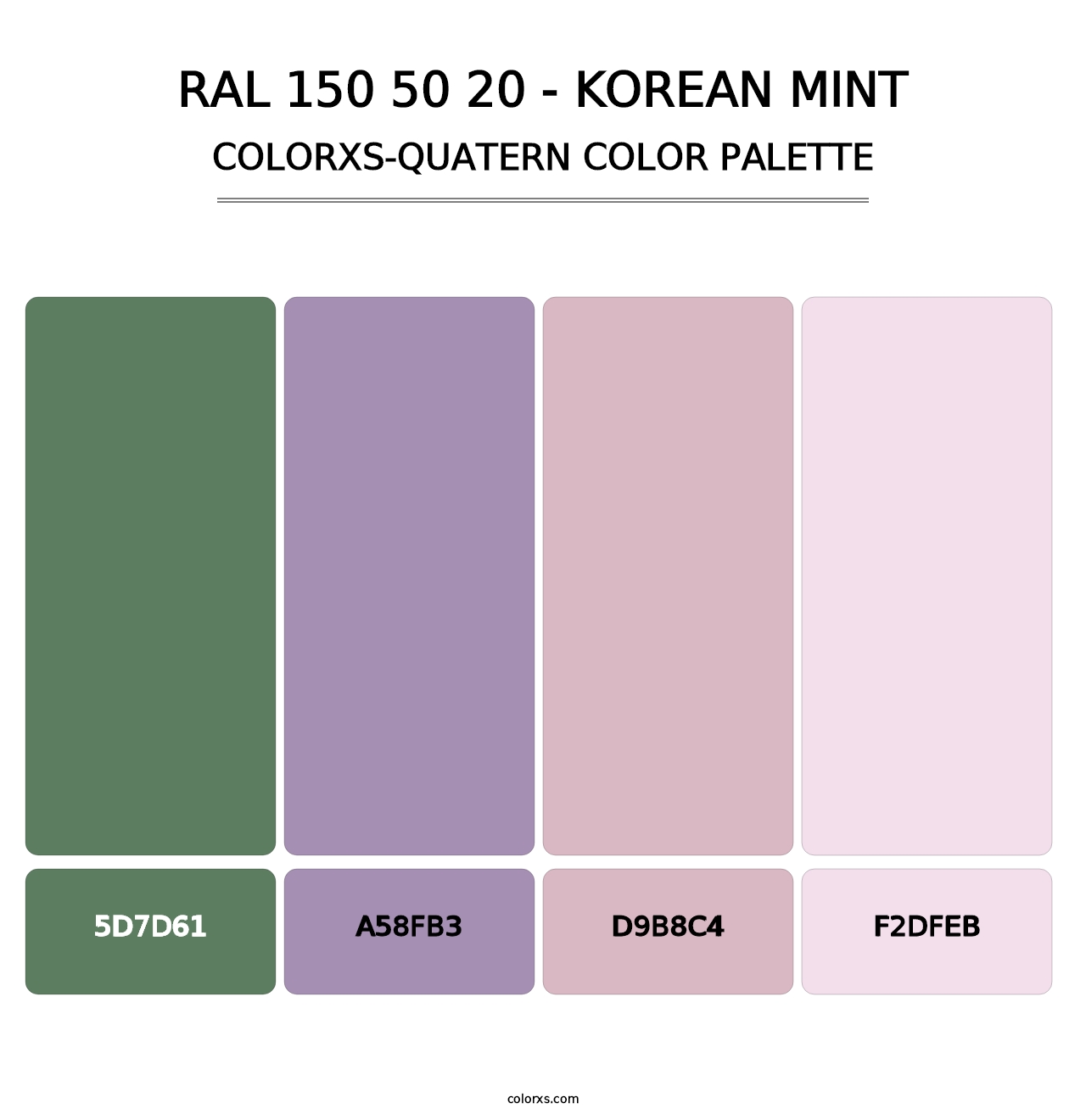 RAL 150 50 20 - Korean Mint - Colorxs Quatern Palette
