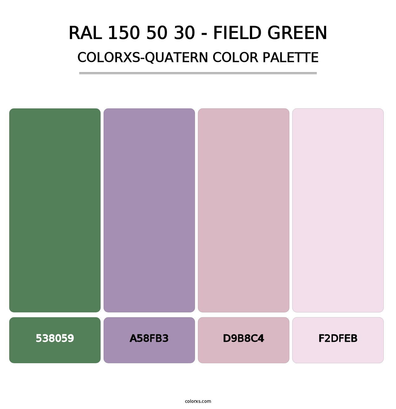 RAL 150 50 30 - Field Green - Colorxs Quatern Palette
