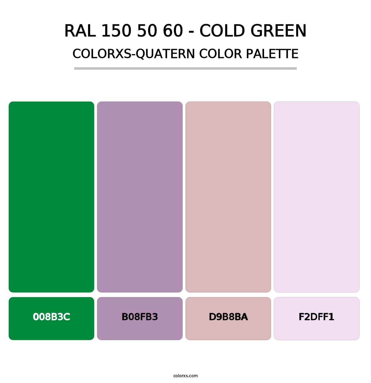 RAL 150 50 60 - Cold Green - Colorxs Quatern Palette