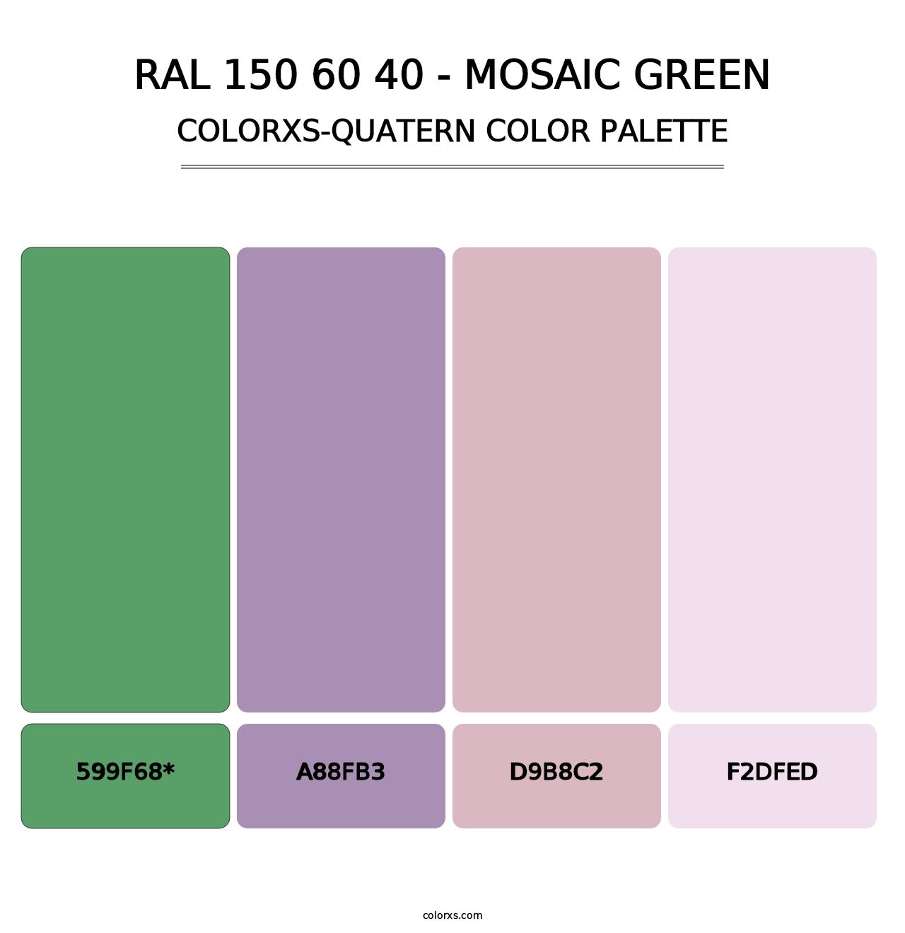 RAL 150 60 40 - Mosaic Green - Colorxs Quatern Palette