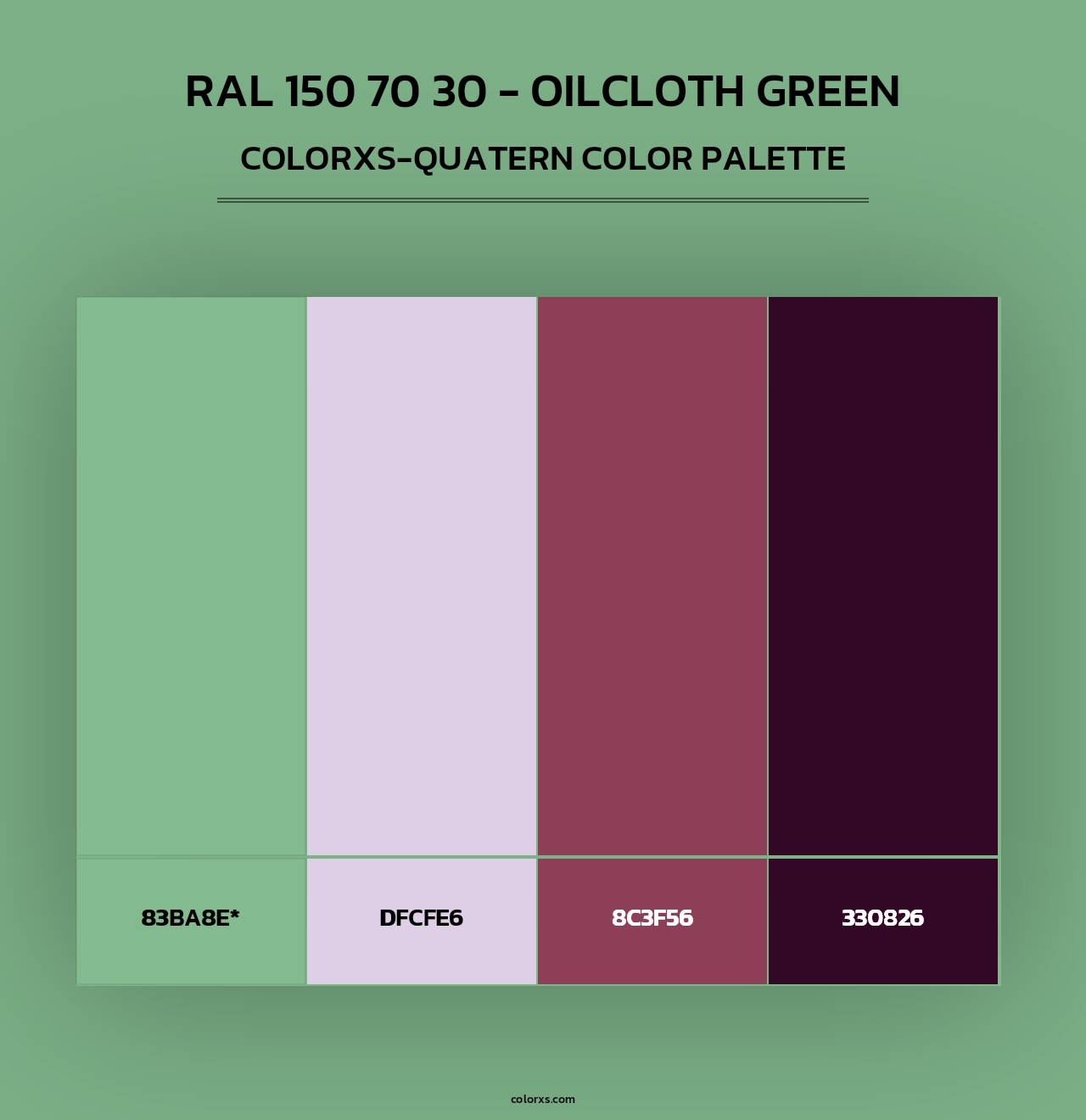 RAL 150 70 30 - Oilcloth Green - Colorxs Quad Palette