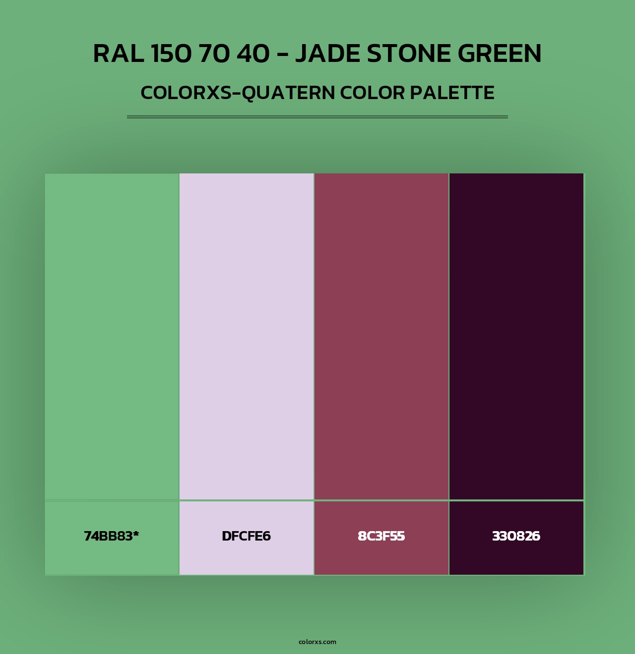 RAL 150 70 40 - Jade Stone Green - Colorxs Quad Palette